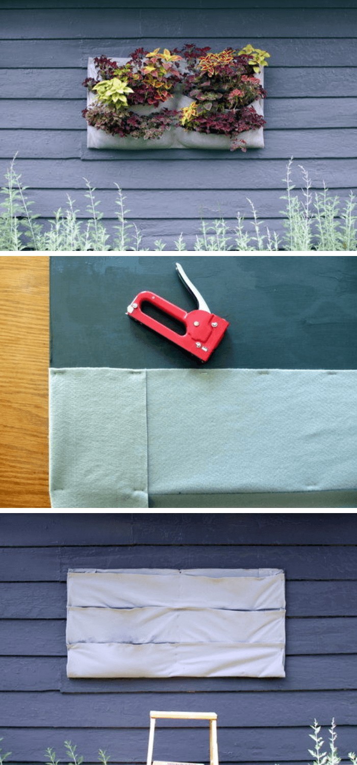 DIY felt wall planter