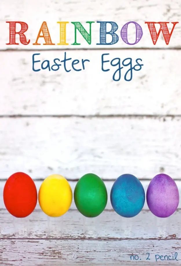 Rainbow Easter Eggs The Easy Way