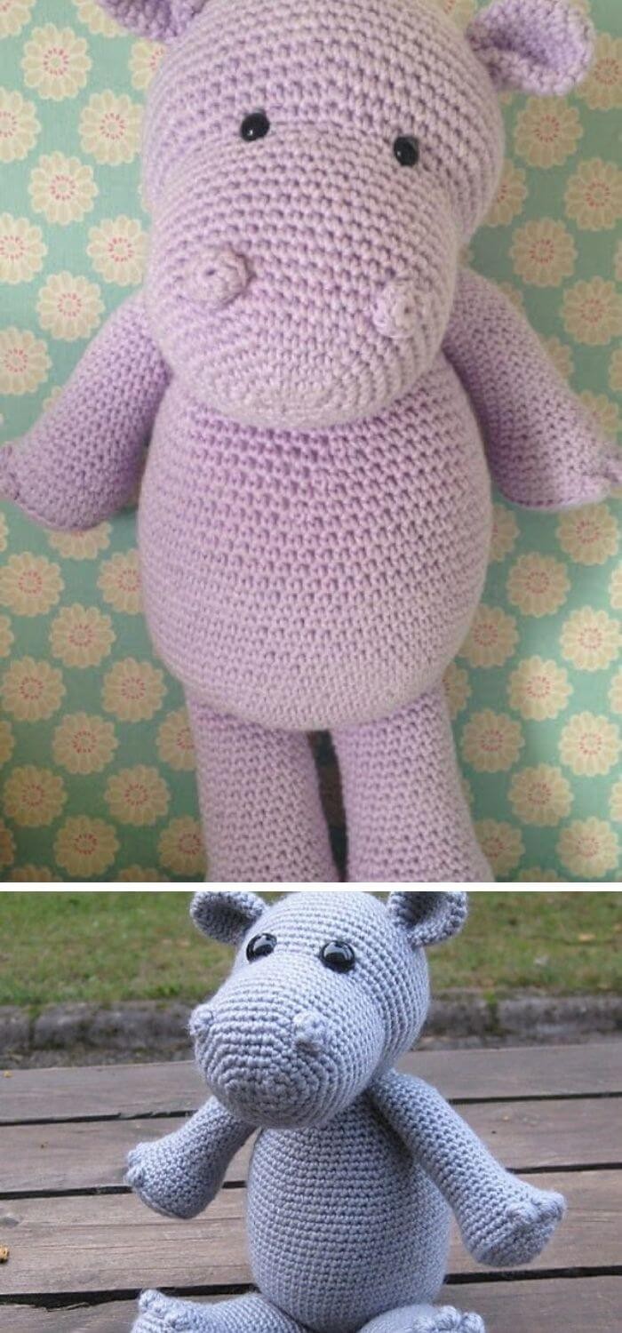 Crochet Amigurumi happy hippo