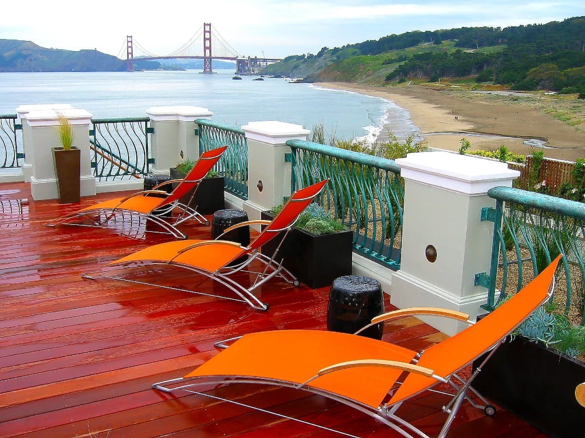 Deck in Vibrant Red and Orange