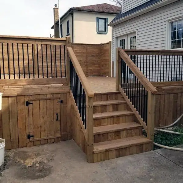 Wood deck skirting ideas