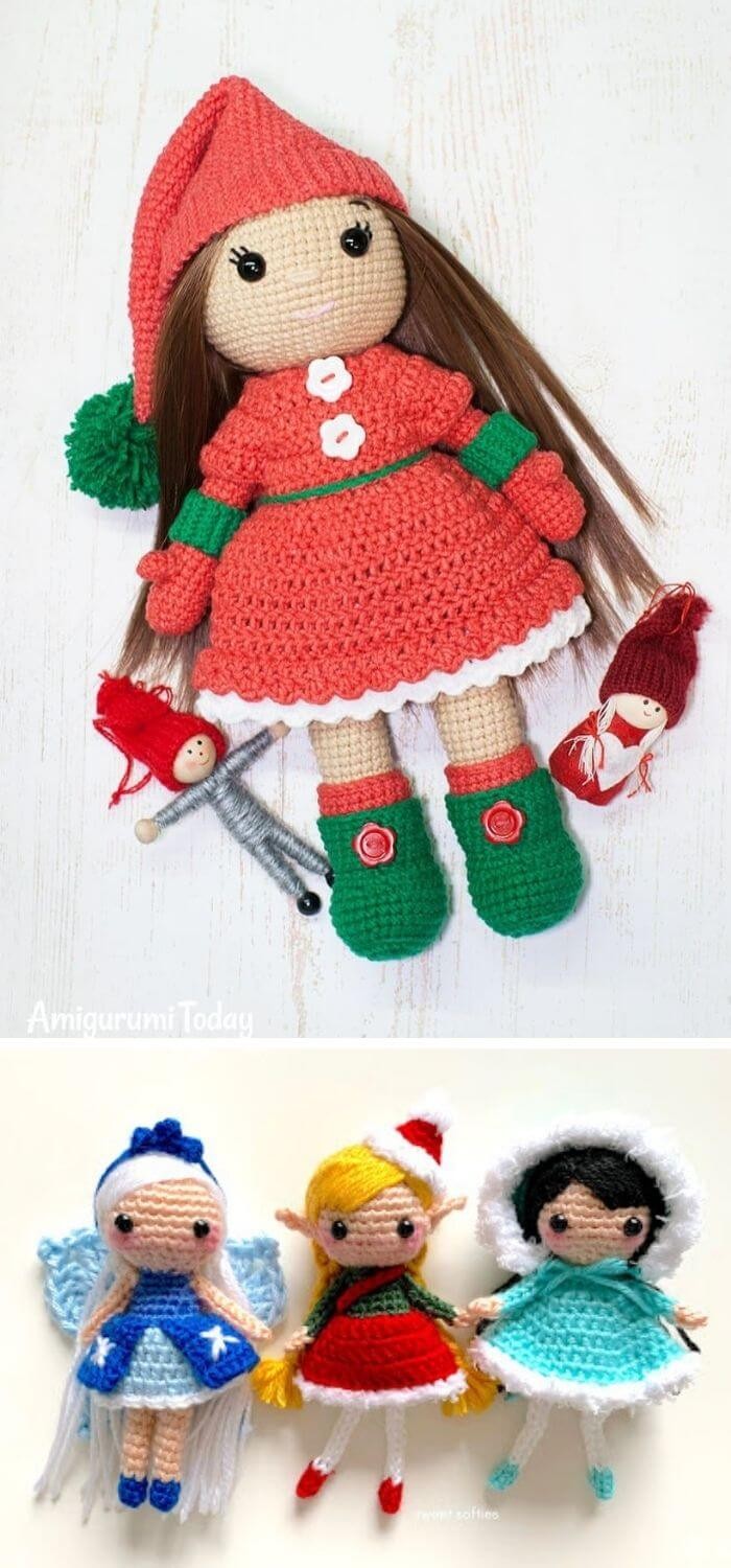 Amigurumi Christmas doll free pattern