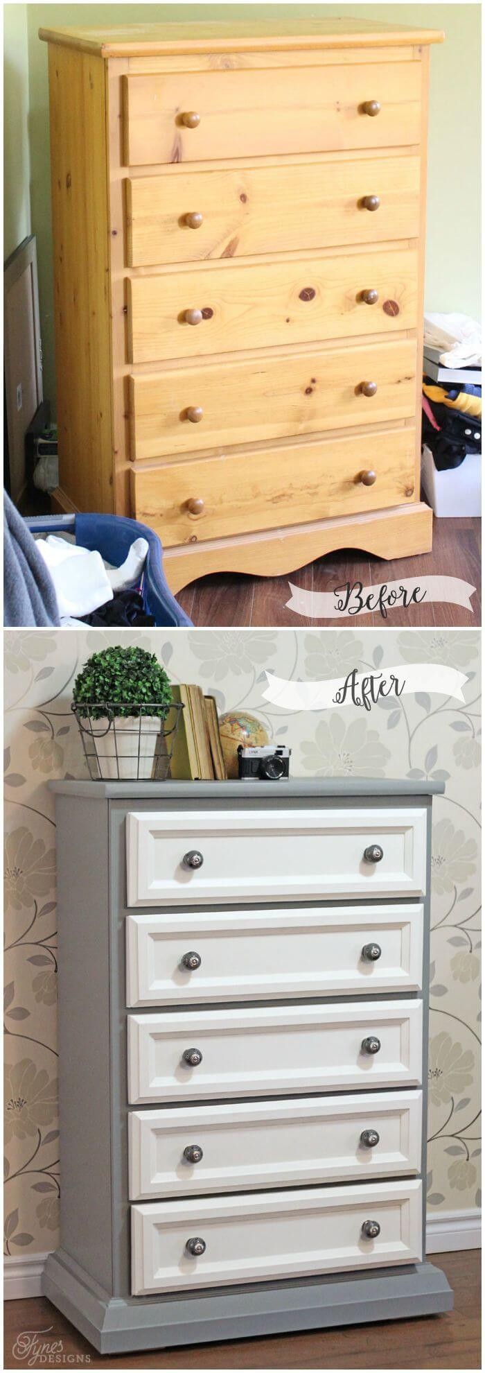 Tall dresser makeover