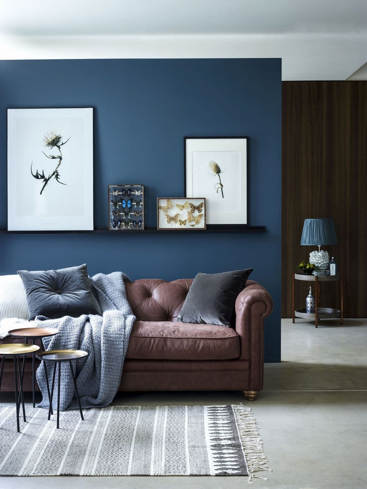 Blue and brown living room ideas