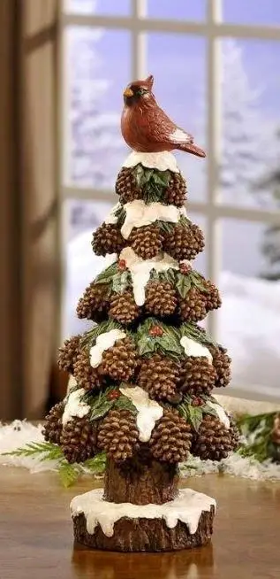 #5. Pinecone Christmas Trees by elementaryartfun