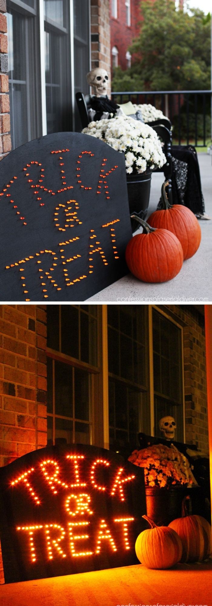 DIY Lighted Halloween Sign