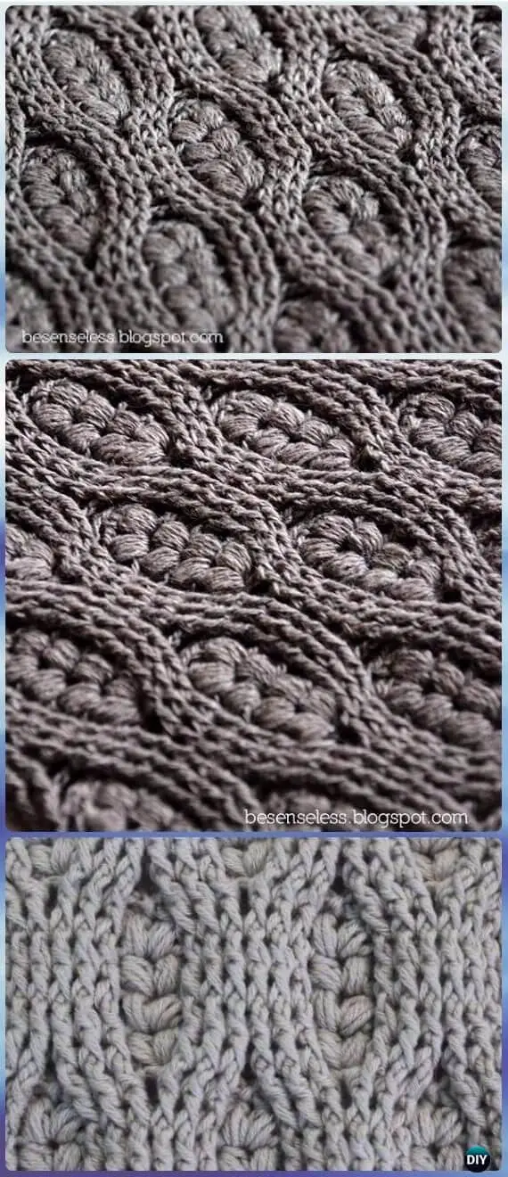 Crochet Puff Wheat Stitch