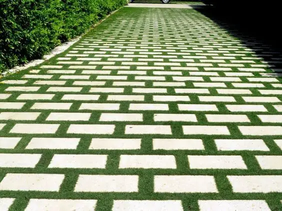 Pavers and grass