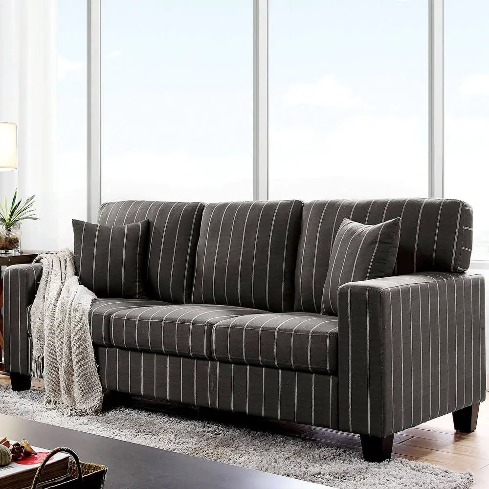 Furniture of America Pinstriped Sofa