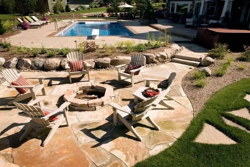 Natural stone paver patios