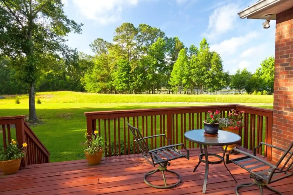 Deck in Vibrant Red and Orange