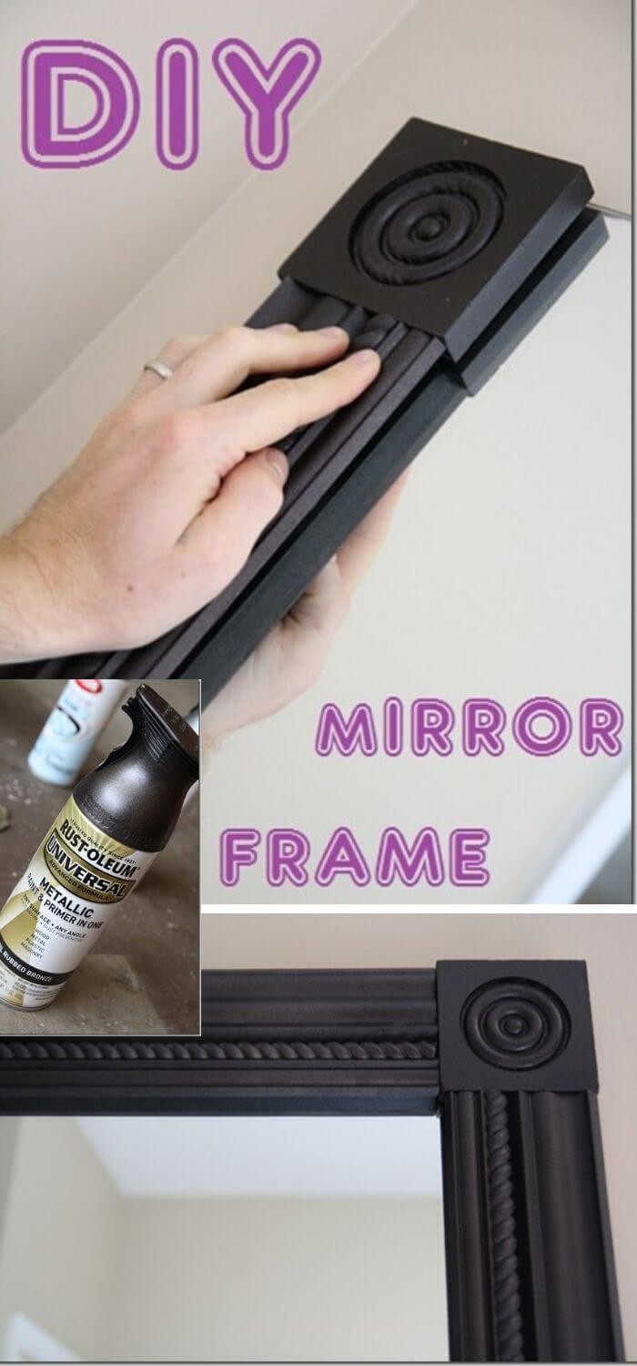 Use square molding to make mirror beautiful