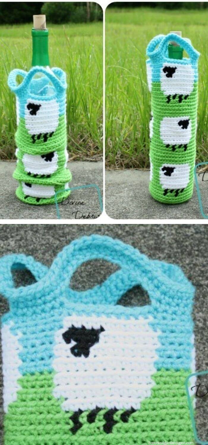 Shelia sheep bottle cozy