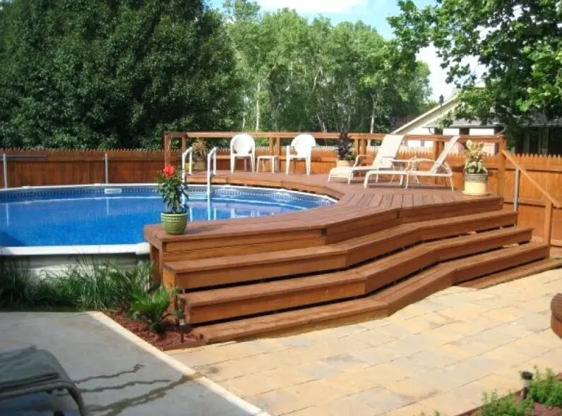 Extend the decking around the pool