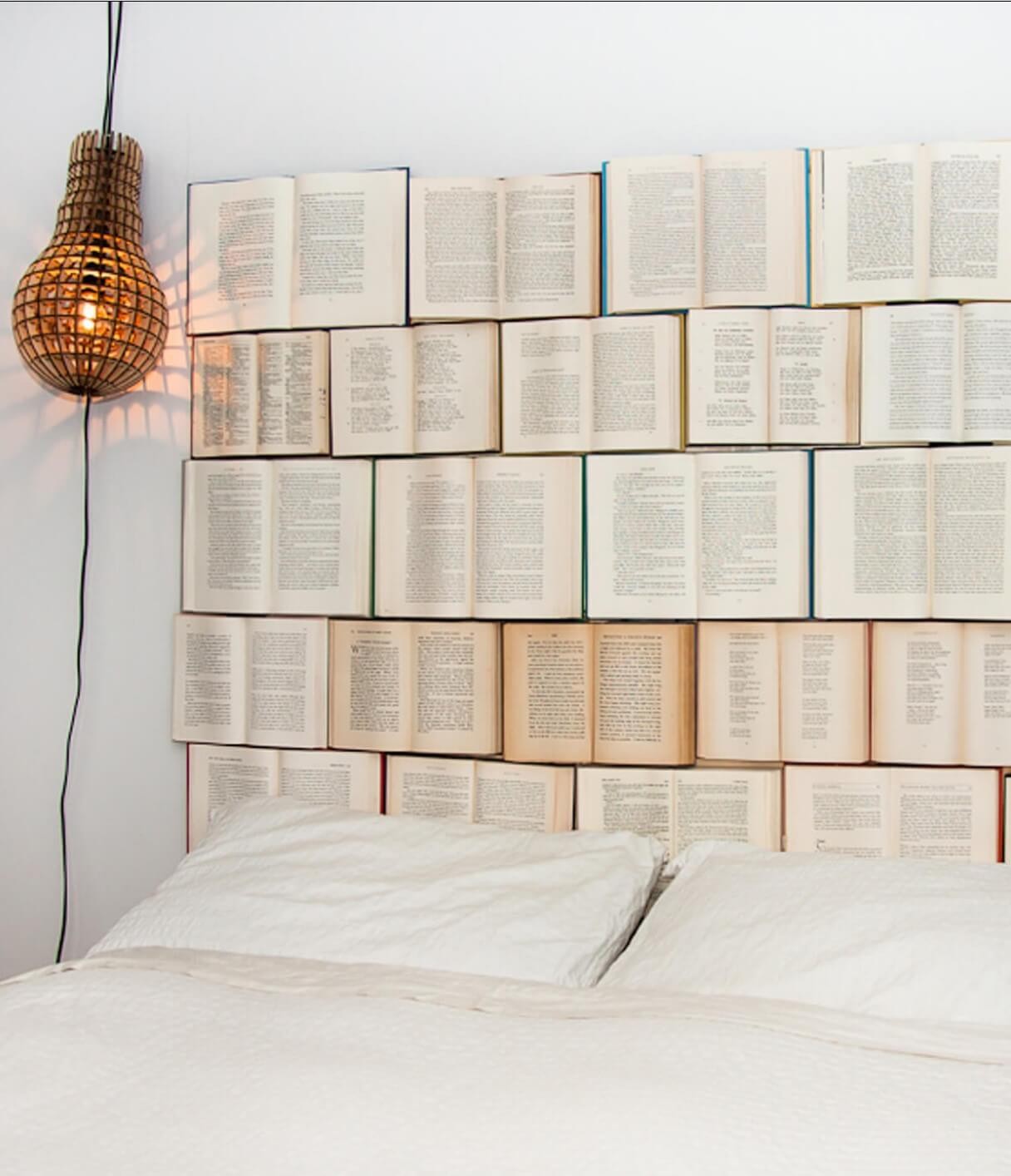 DIY book headboard