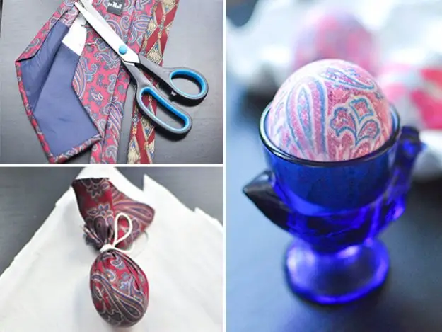 Dye Easter Eggs Using Old Silk Ties