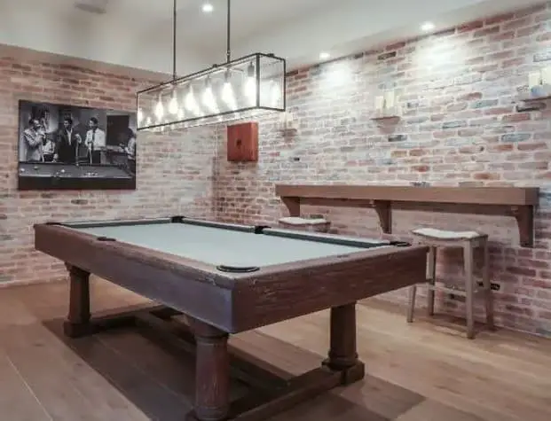 Brick-walled Game Room