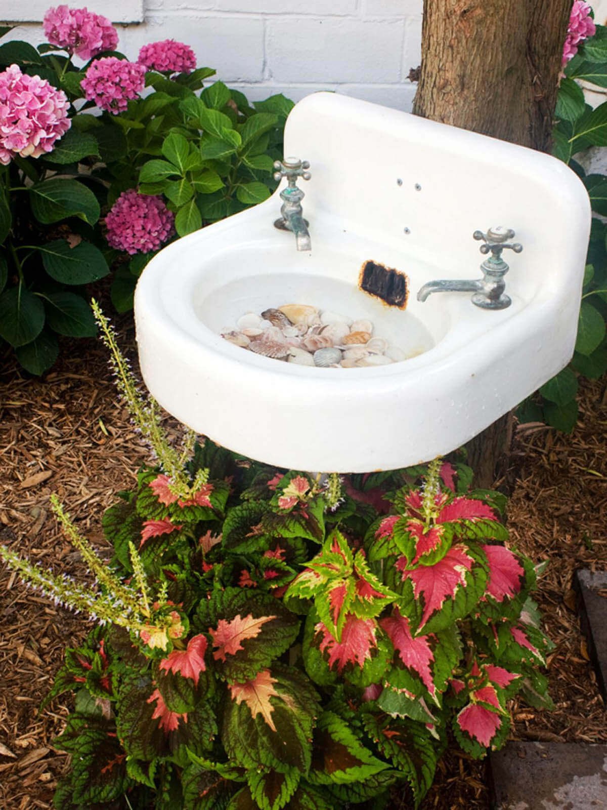 Bird bath garden art project