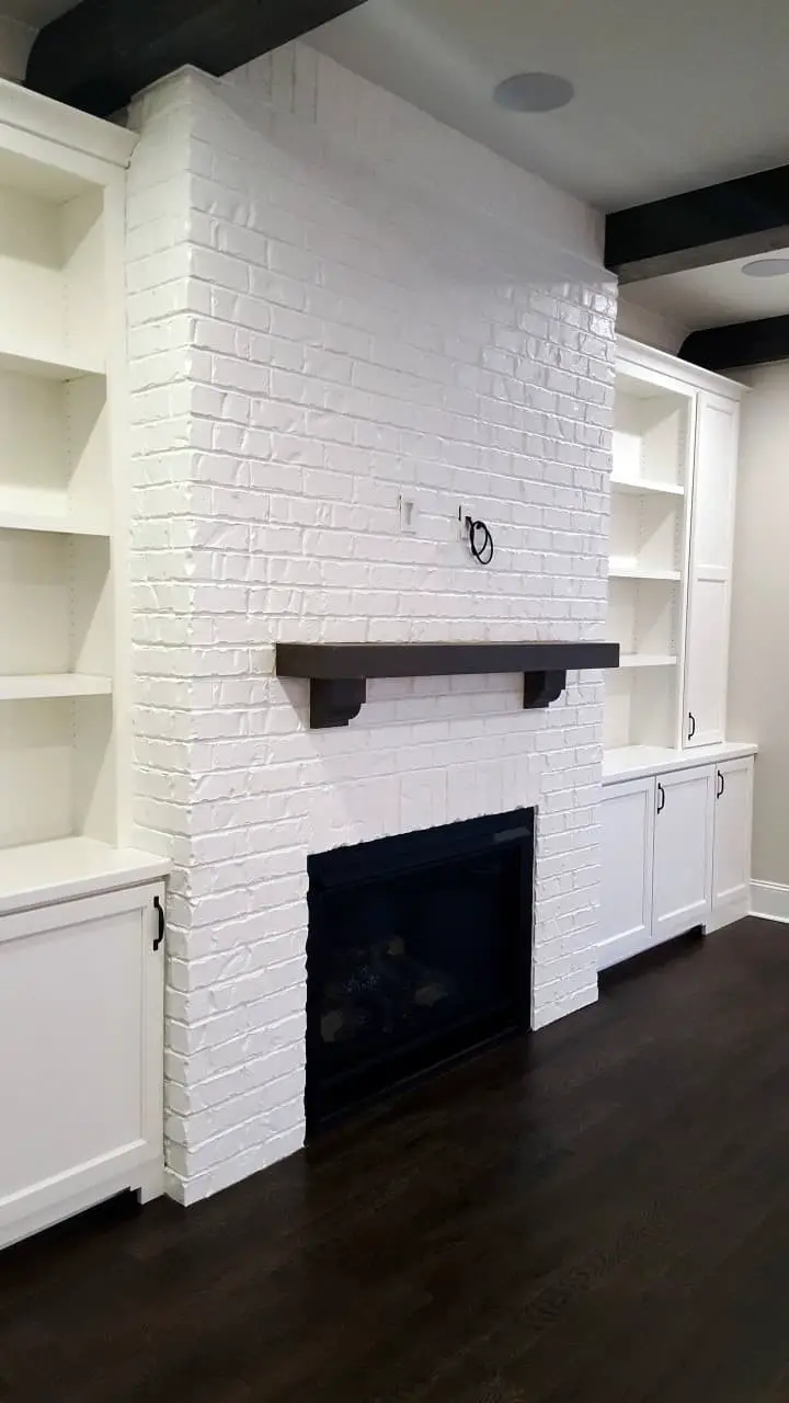 Faux painted fireplace ideas.