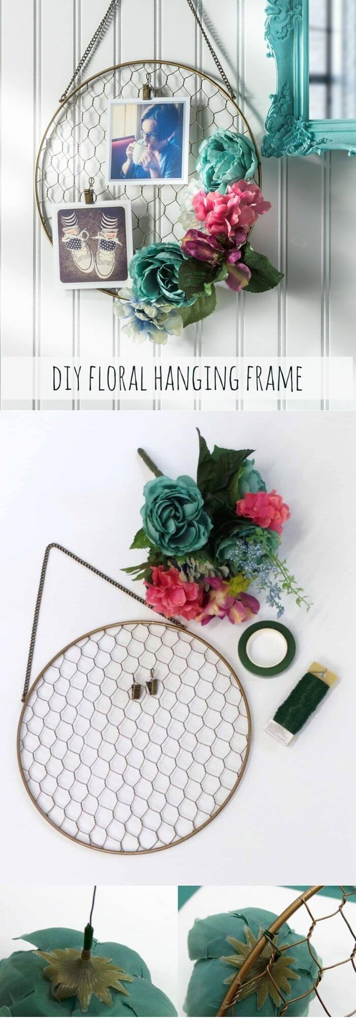 The floral hanging frame