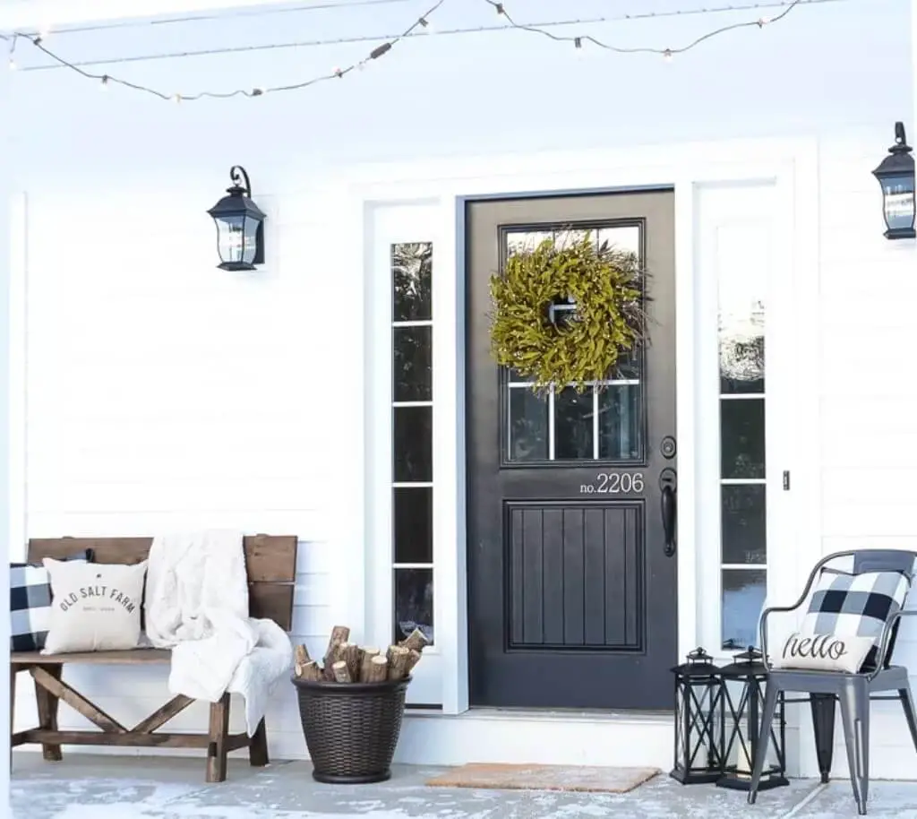 Farmhouse Winter Porch