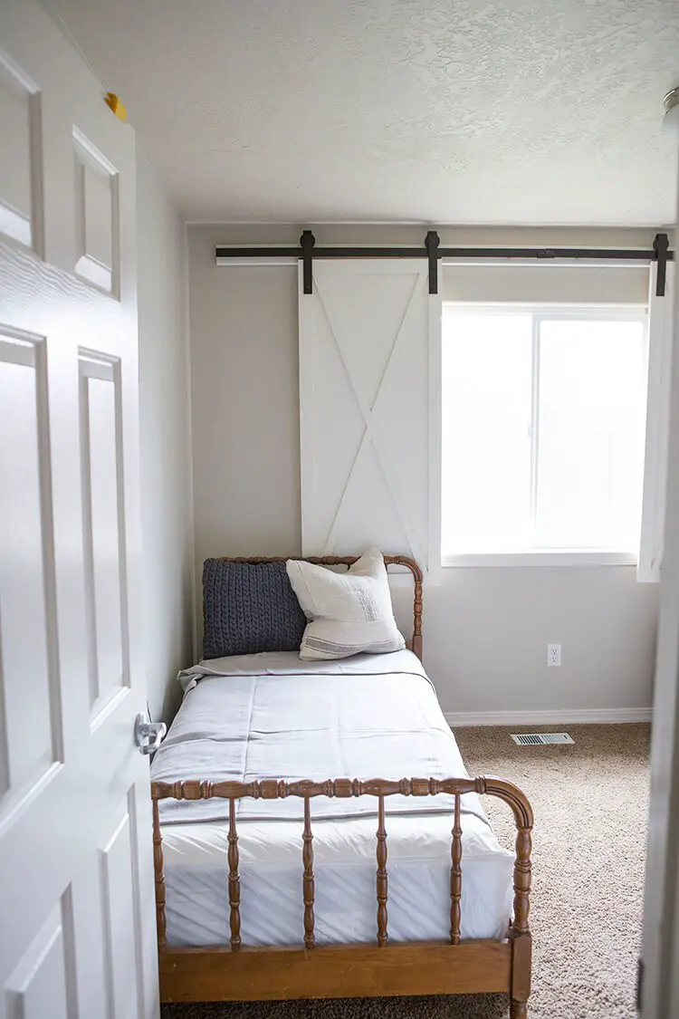 #8. DIY Barn Door Window Treatment