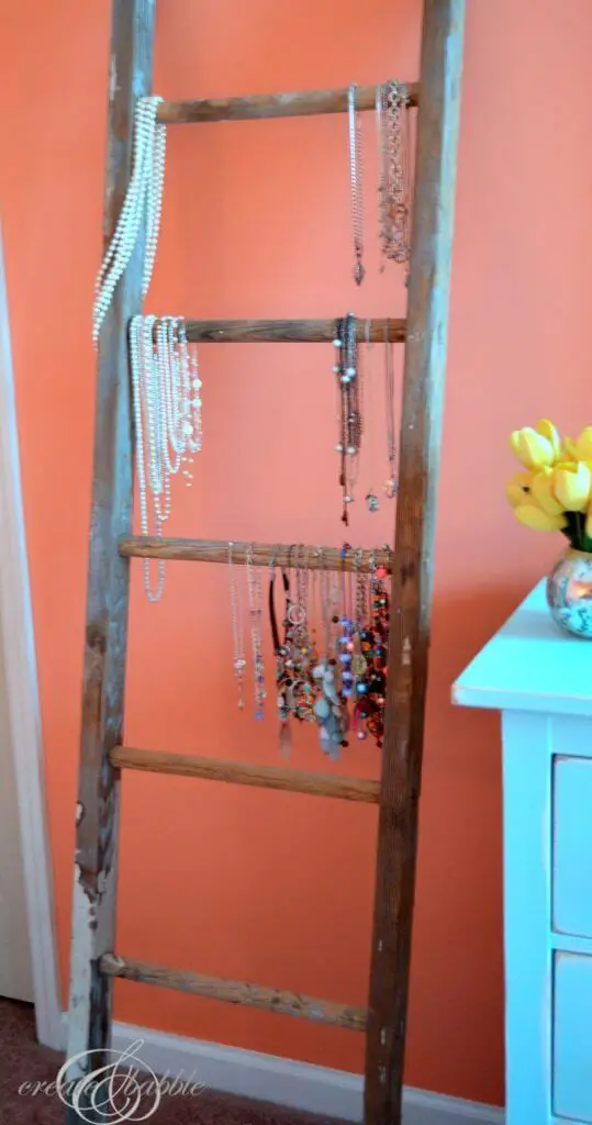 Old Ladder to hang Jewelry