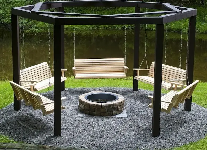 Fire pit swing ideas