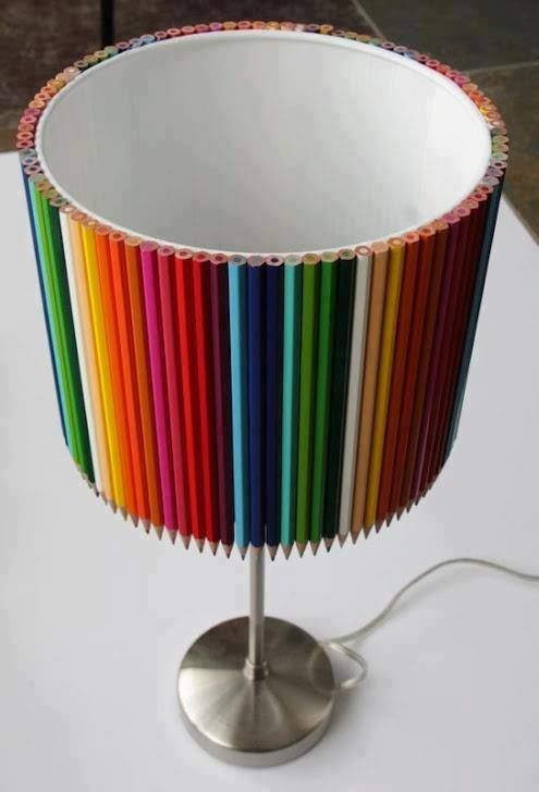 Pencil lamp shades