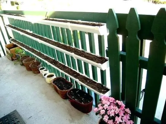 Rain Gutter Garden System Planters