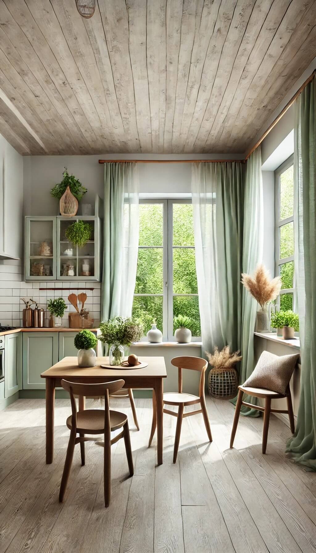 Pale Green Curtains