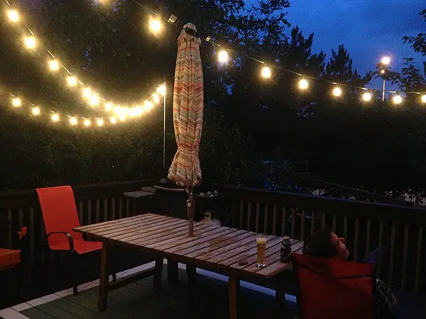 Deck string lighting ideas