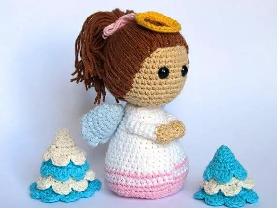 Crochet Pattern- Paz the little angel amigurumi doll