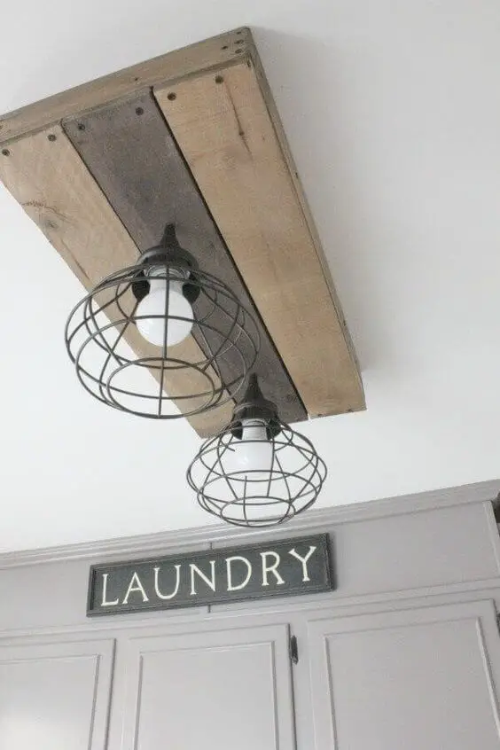 Overhead DIY Light for Laundry room