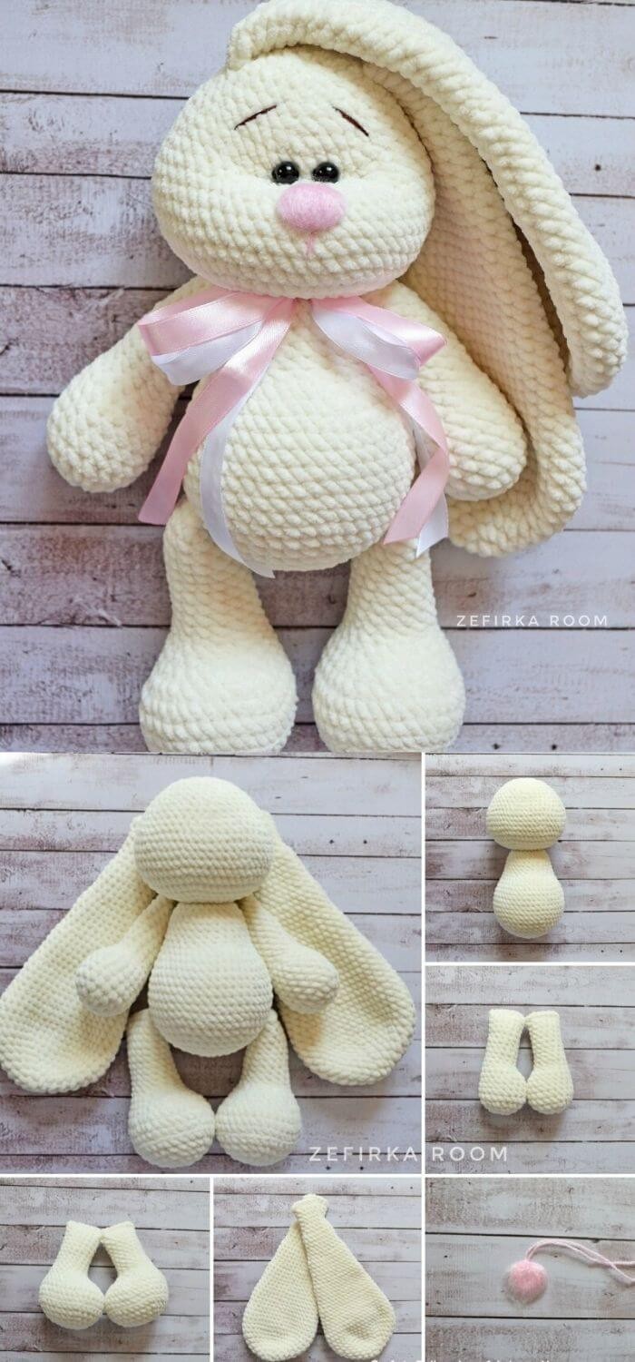 Amigurumi flappy ear bunny