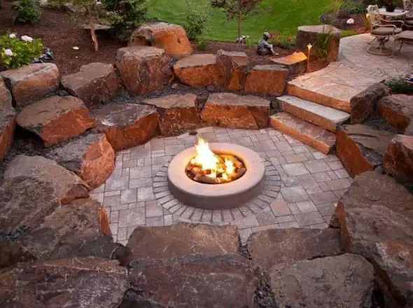 Sunken fire pit ideas