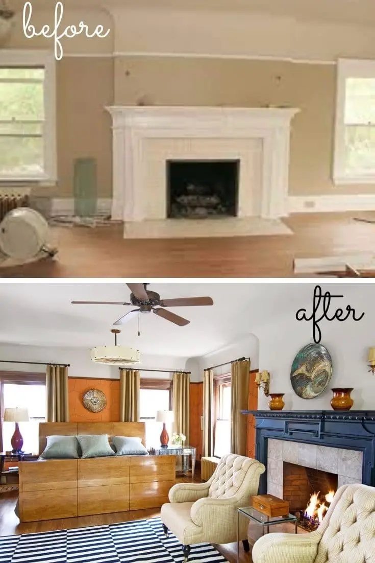 Fireplace remodel ideas with tile