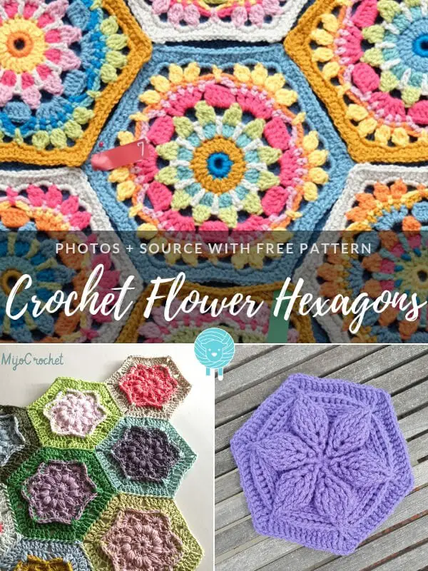 Crochet Flower Hexagon Motif