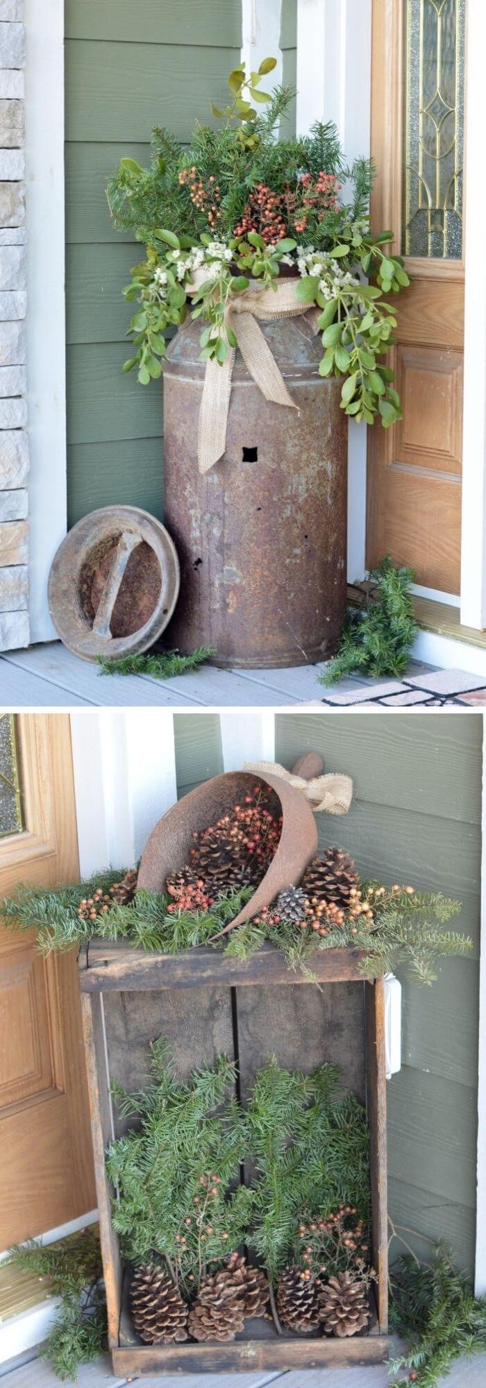 Milk can planter