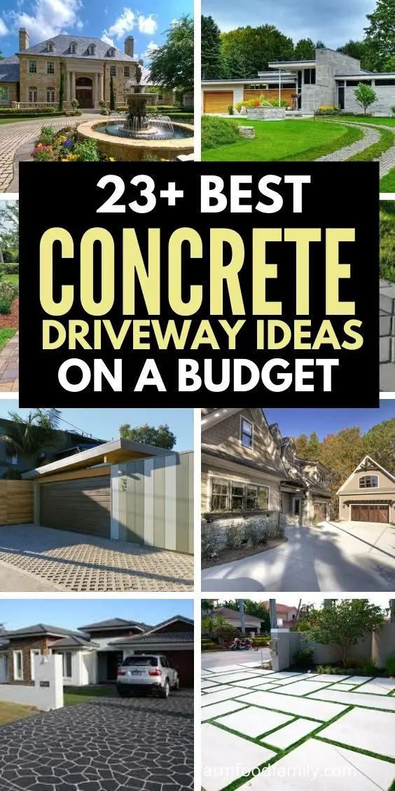 23 Best Concrete Driveway Ideas And Designs