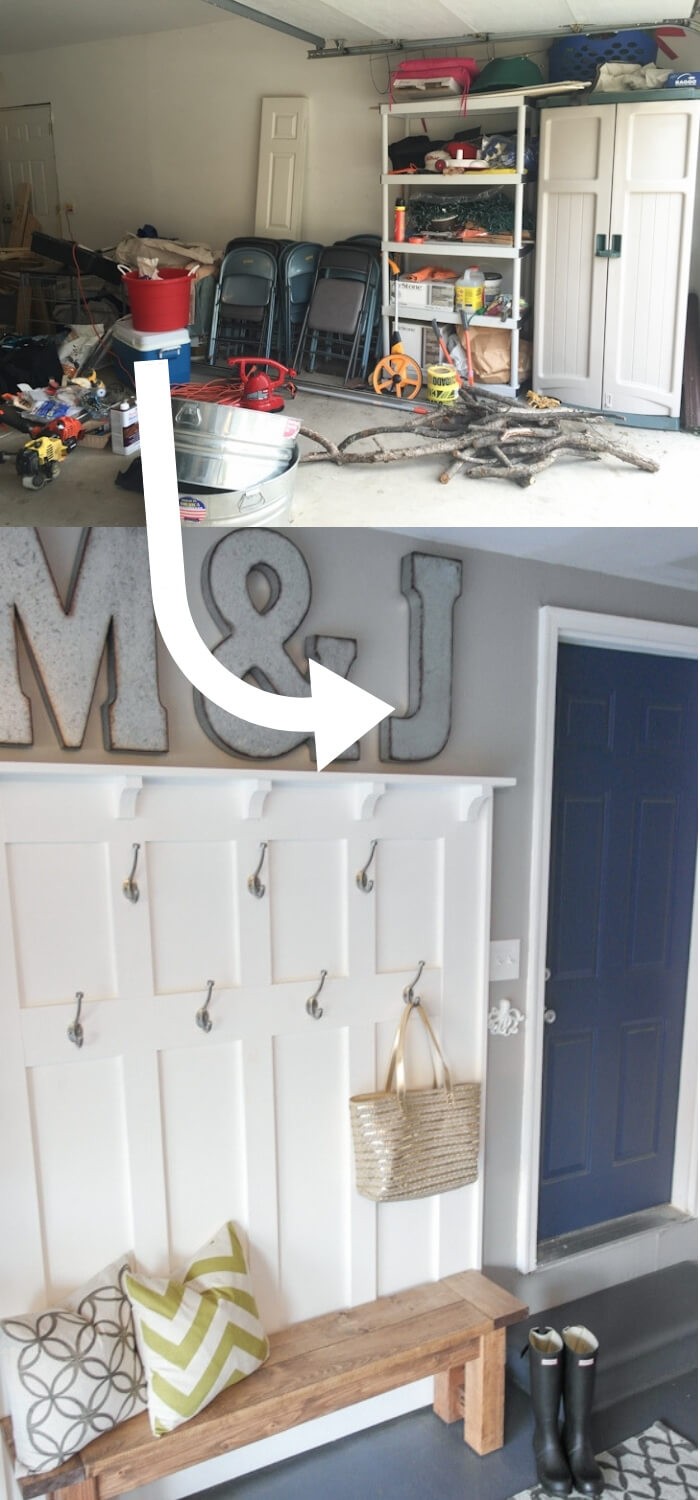 #19. Mudroom Garage Makeover