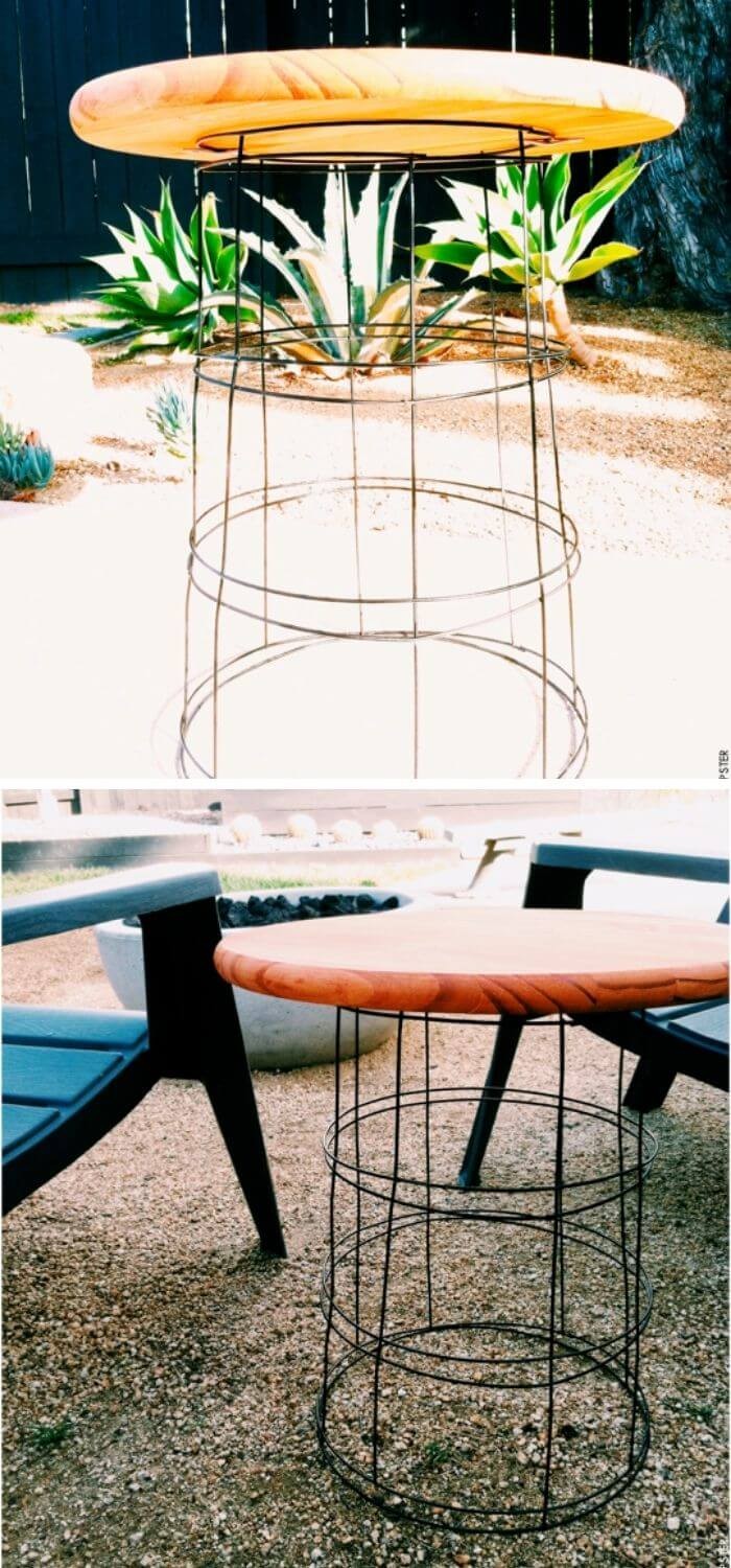 DIY wire patio table