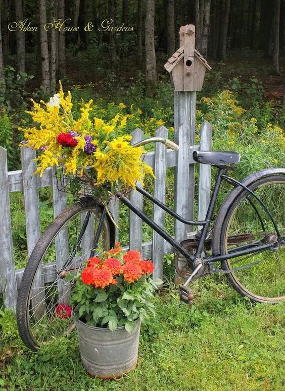 Upcycled Bicycle Planter