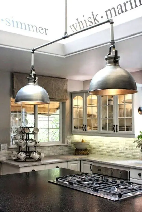 #12. Modern Kitchen Lighting Over Island Ideas