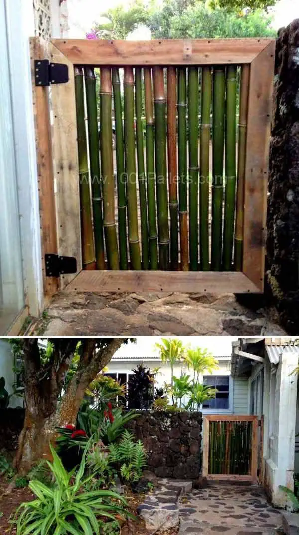 Pallet And Bamboo Courtyard Gate