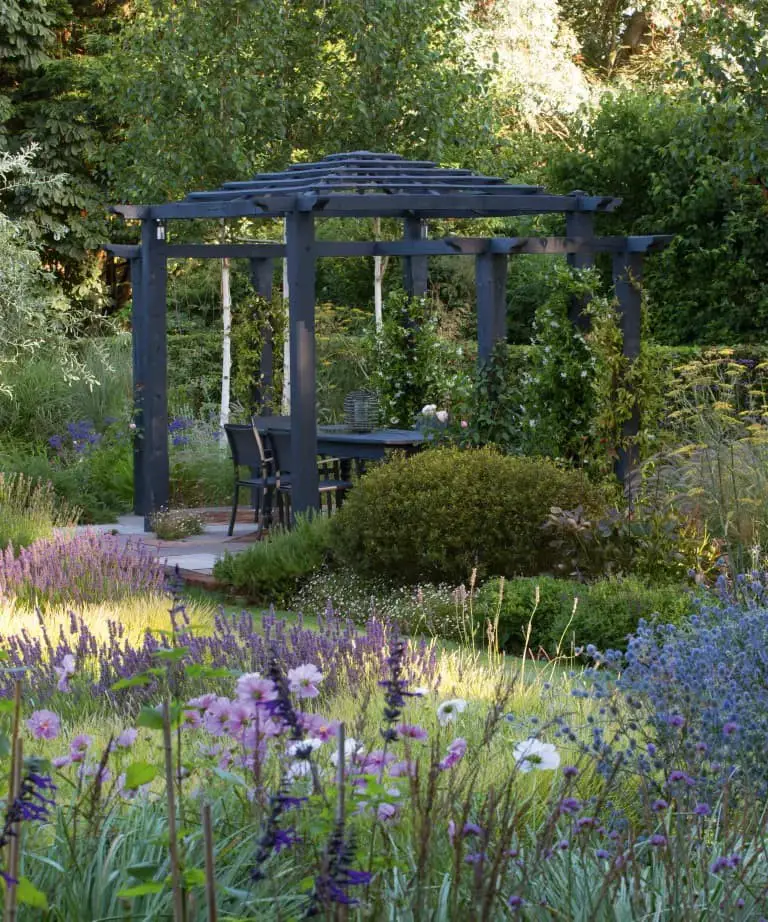 You may divide your garden with pergolas.