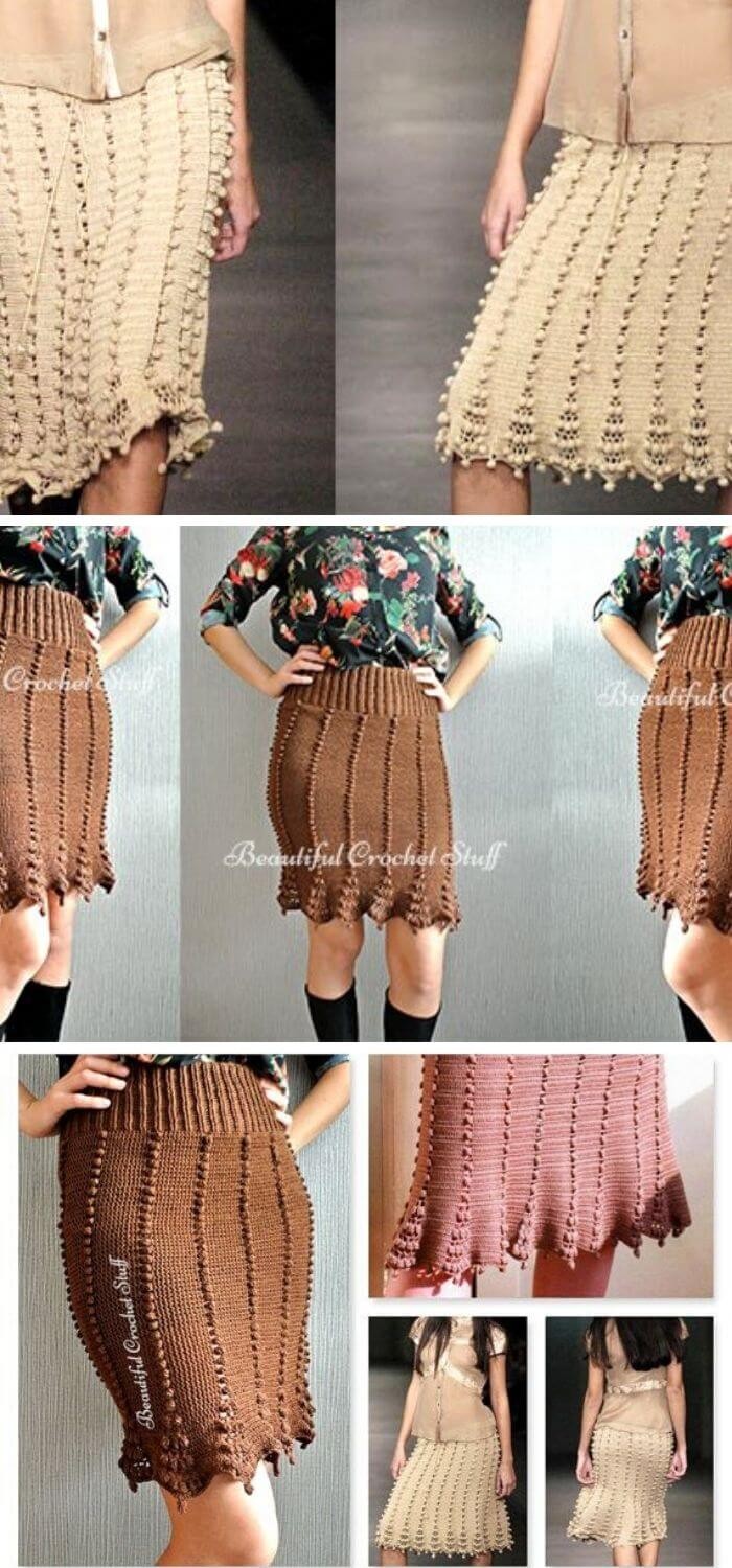 Crochet Bobble Skirt Free Pattern