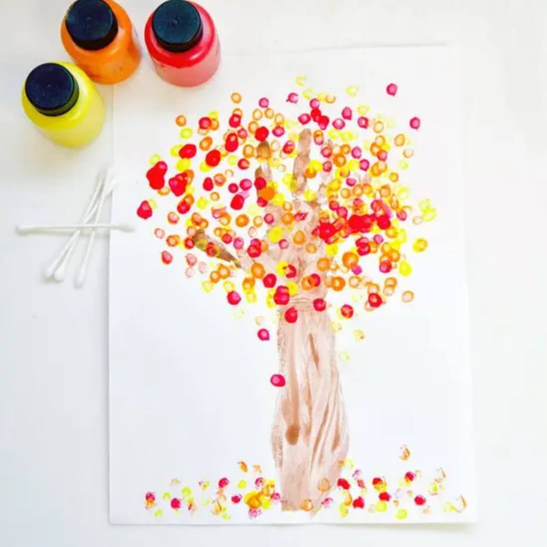 Handprint fall tree craft