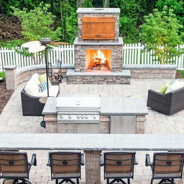 Backyard patio grill