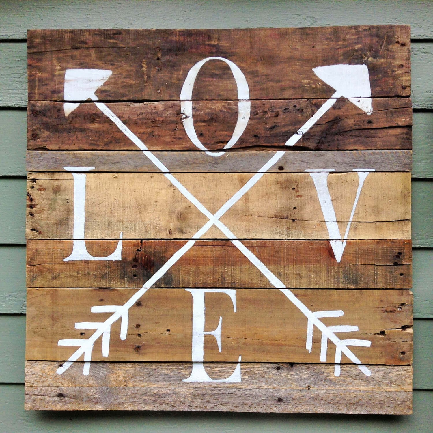 Hand Painted Love Arrow Sign